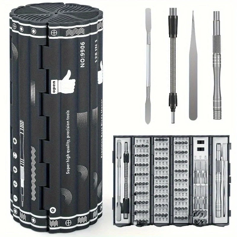 VMAN TOOLS 128 in 1 Magnetic Screwdriver Set Precision Multi Hand Tool Torx Hex Screw Drivers