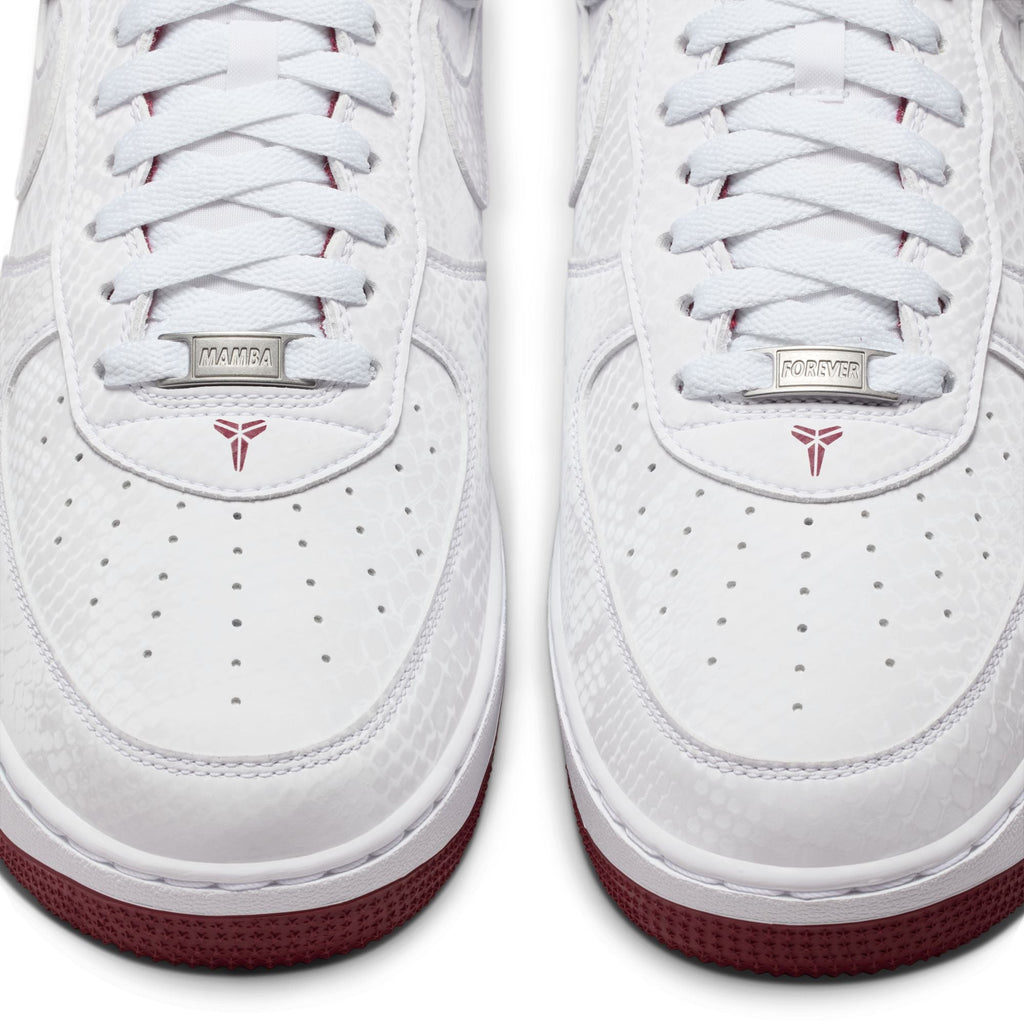 Nike Mens Kobe Air Force 1 Low - White/Team Red
