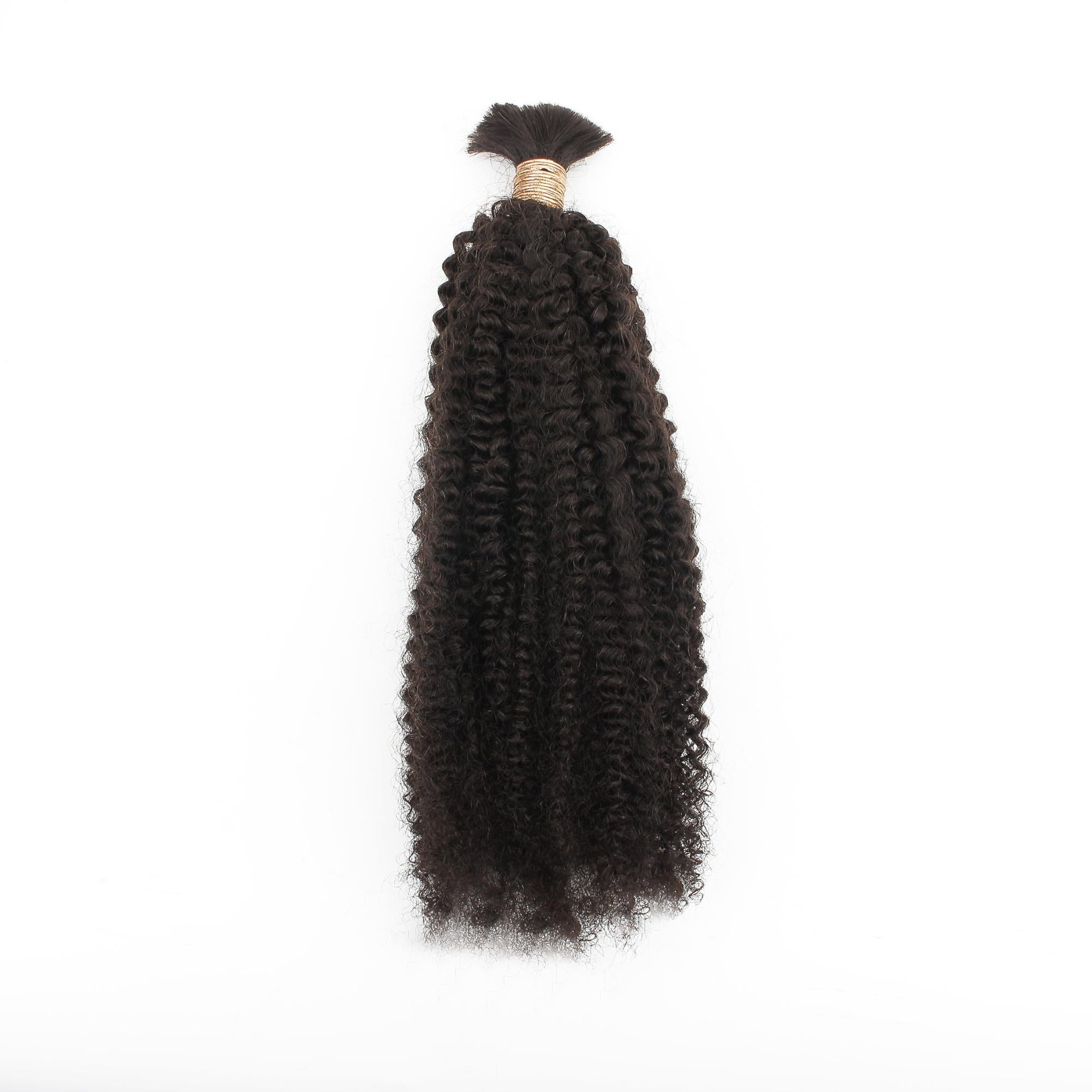 Afro Kinky Bulk 100% Human Braiding Hair