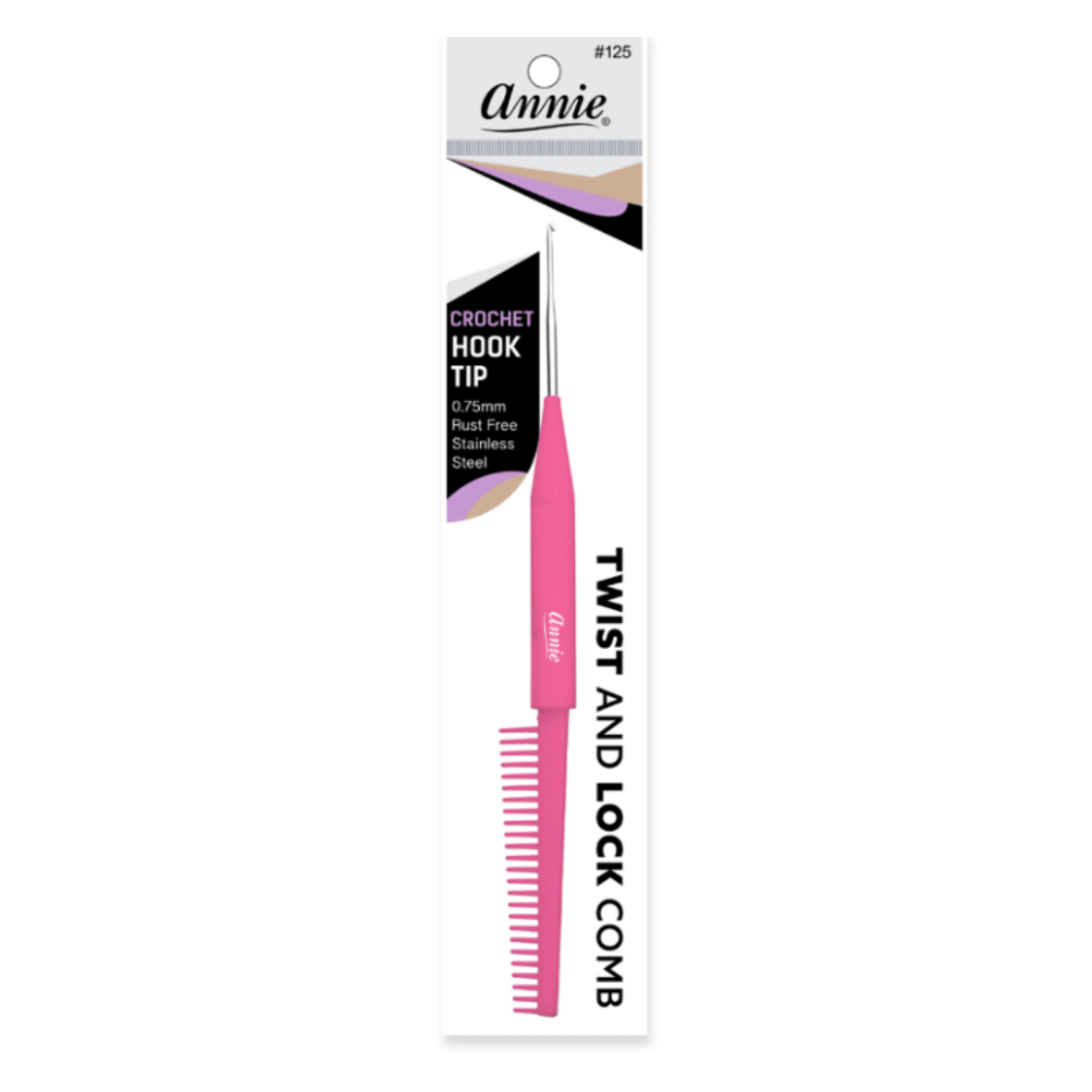 Annie Twist & Lock Comb with Crochet Hook, 1 Count, Assorted
