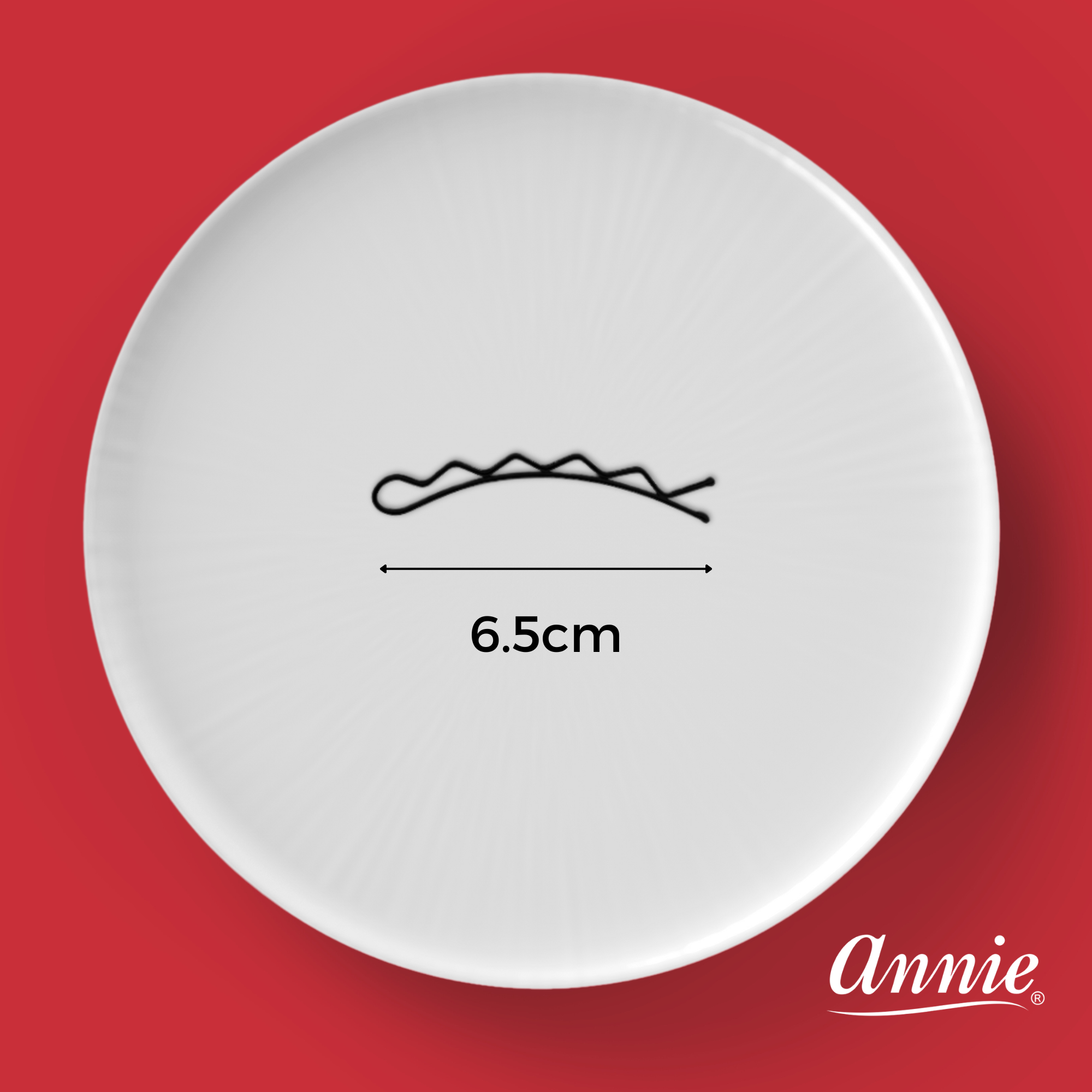Annie Big Curve Bobby Pins 6.5cm, 6 Count, Black