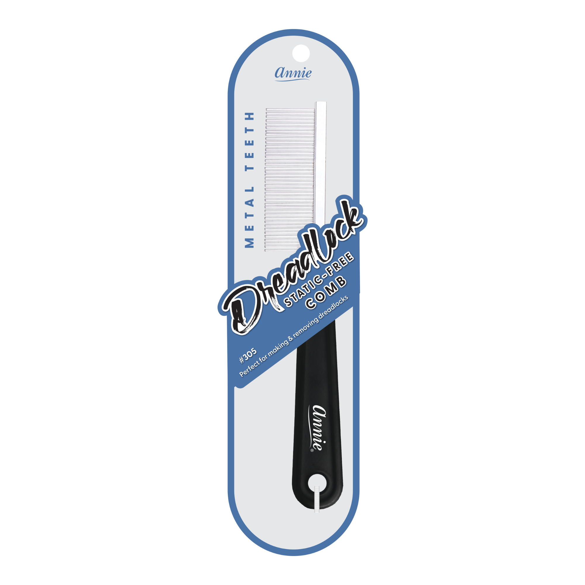 Annie Dreadlock Comb, 1 Count, Black