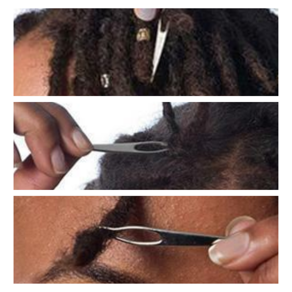 Annie Dreadlock Crochet Interlocking Tool Set, 3 Piece, Silver