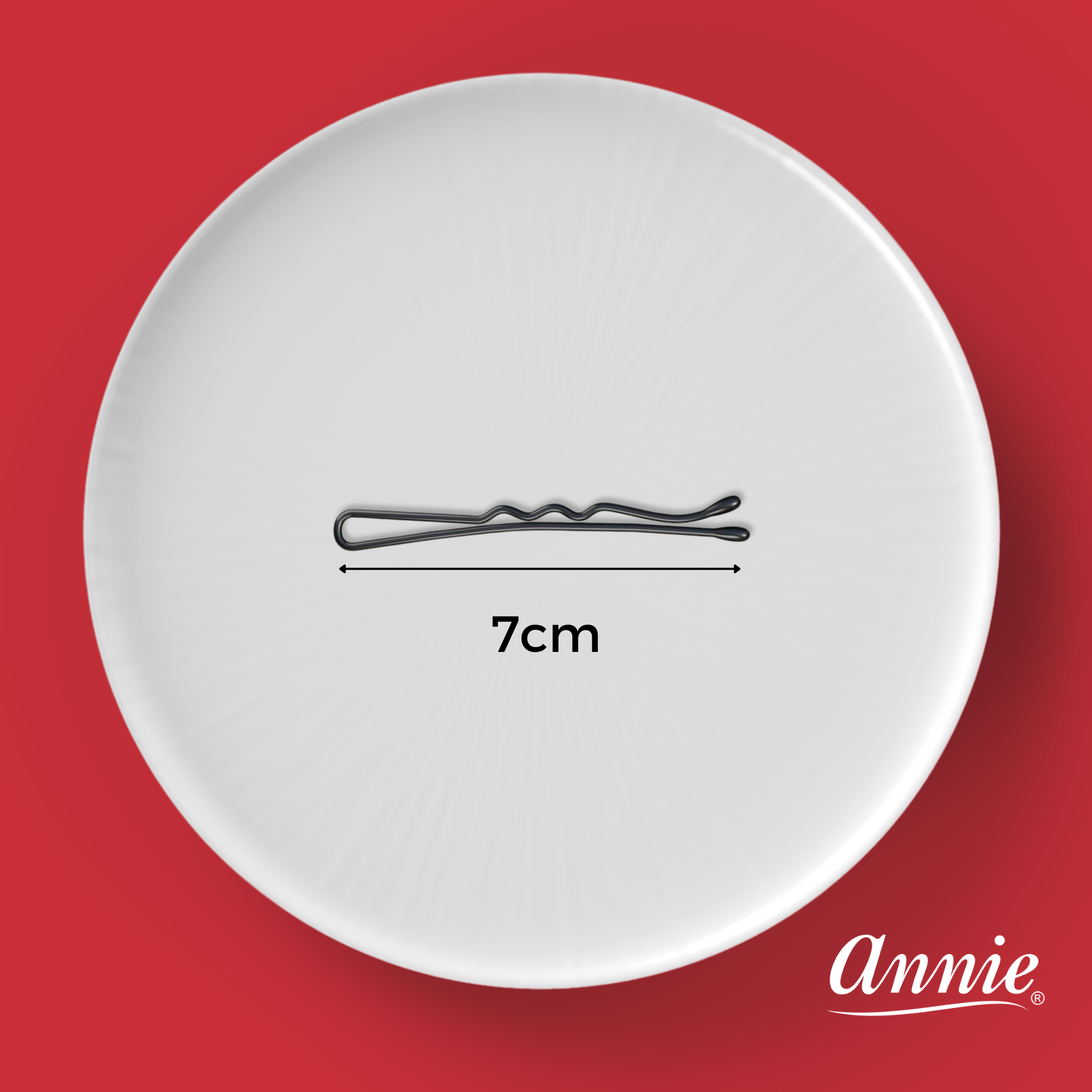 Annie Extra Jumbo Curved Bob Pin 7cm, 12 Count, Black
