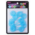 Joy Barrettes Glow-in-the-Dark, 12 Pieces, Blue Daisy