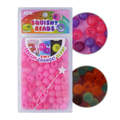 Joy Round Squishy Hair Beads X-Large, 80 Count, UV Glow-in-Dark Pink