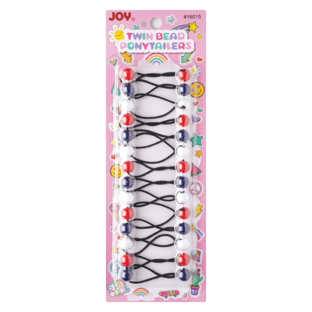 Joy Twin Beads Ponytailers 12mm, 14 Count, Assorted Color