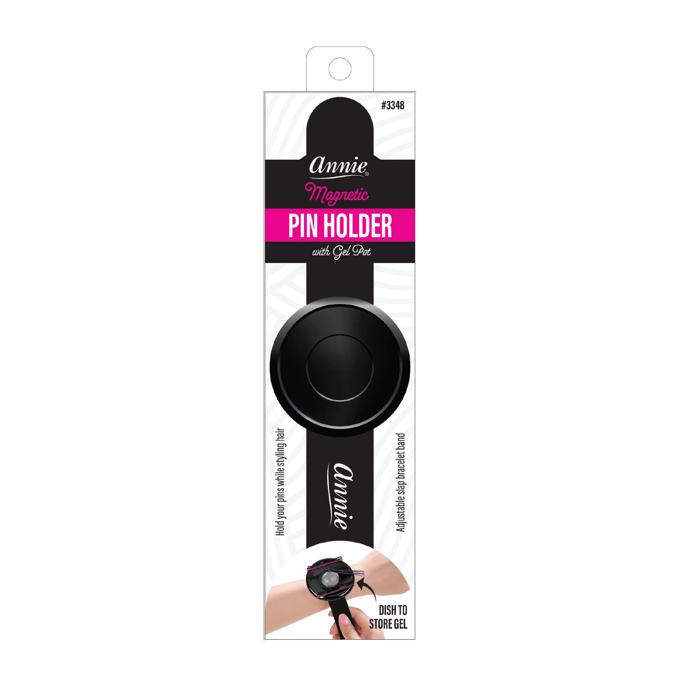 Annie Magnetic Pin Holder and Gel Pot Snap Bracelet, 1 Count, Assorted Color