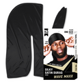 Mr. Durag Wave Maxx Silky Satin Durag, 1 Count, Black