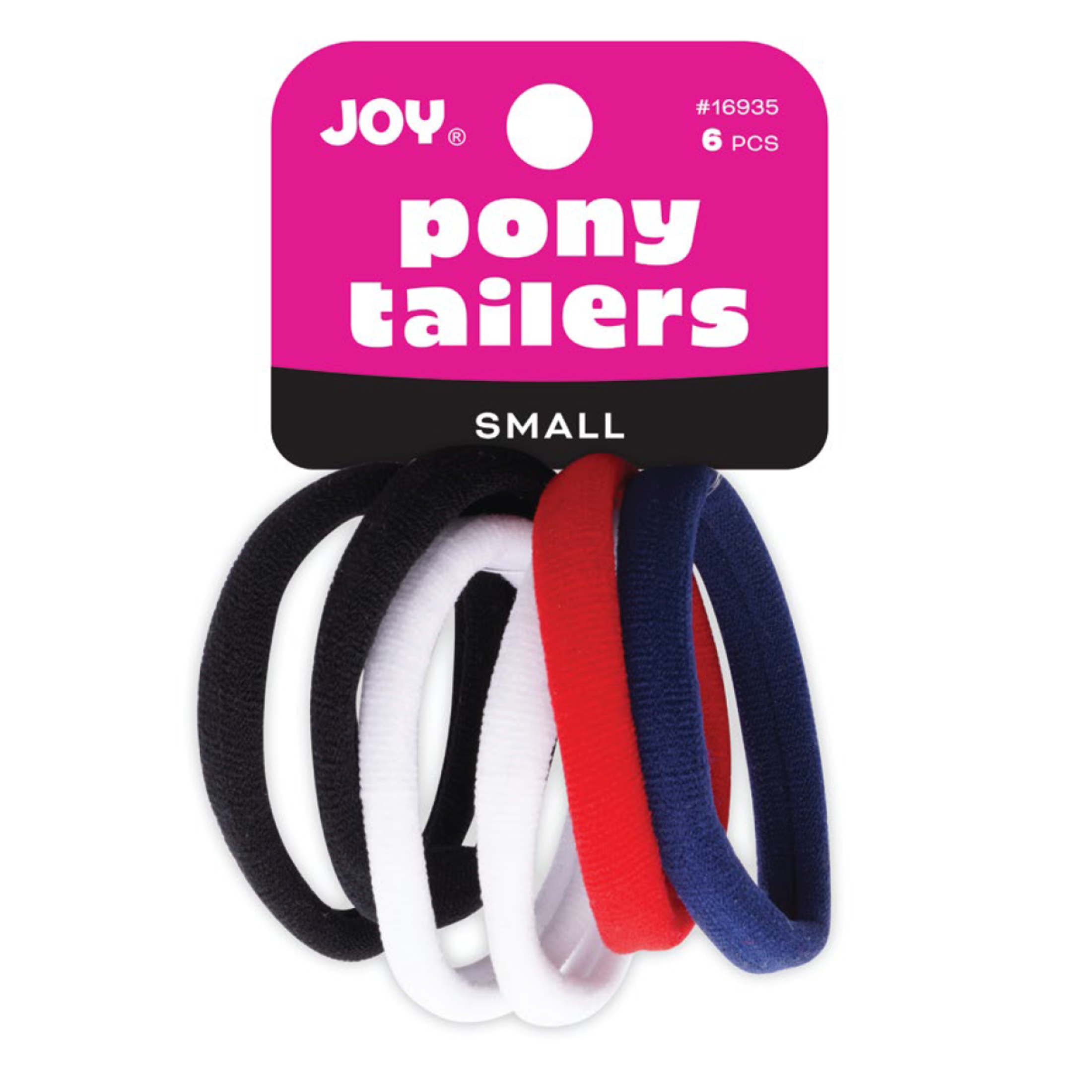 Joy Soft Ponytailers Small, 6 Count Gentle Kids' Hair Ties, Assorted Color