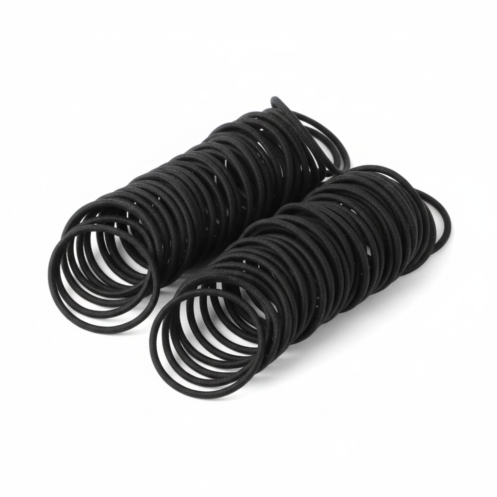 Annie Hair Rubber Bands 3 1/2 Inch x 1/4 Inch, 1/4lb Bag, Black
