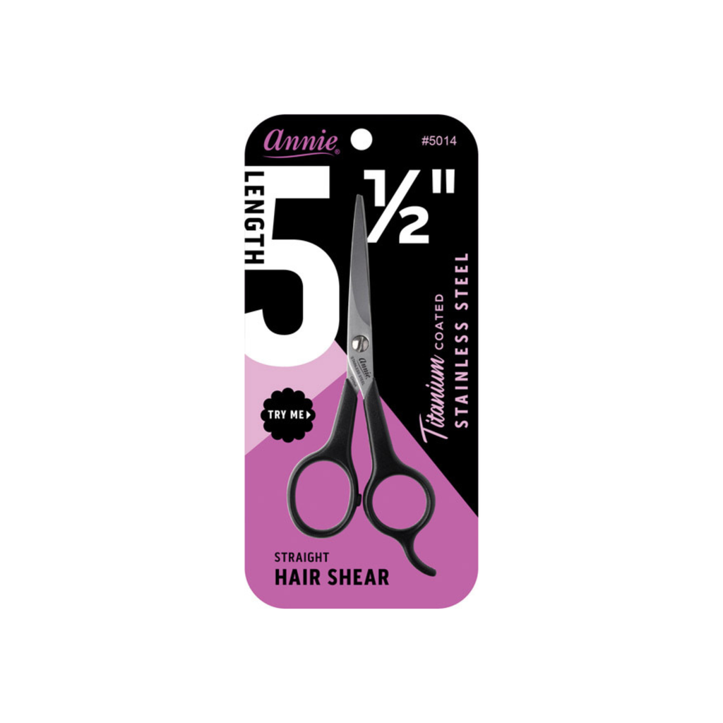 Annie Stainless Steel Hair Shears With Titanium 5.5 Inch, 1 Count, Silver