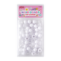 Joy Round Hair Beads XX-Large, 60 Count, White, Clear