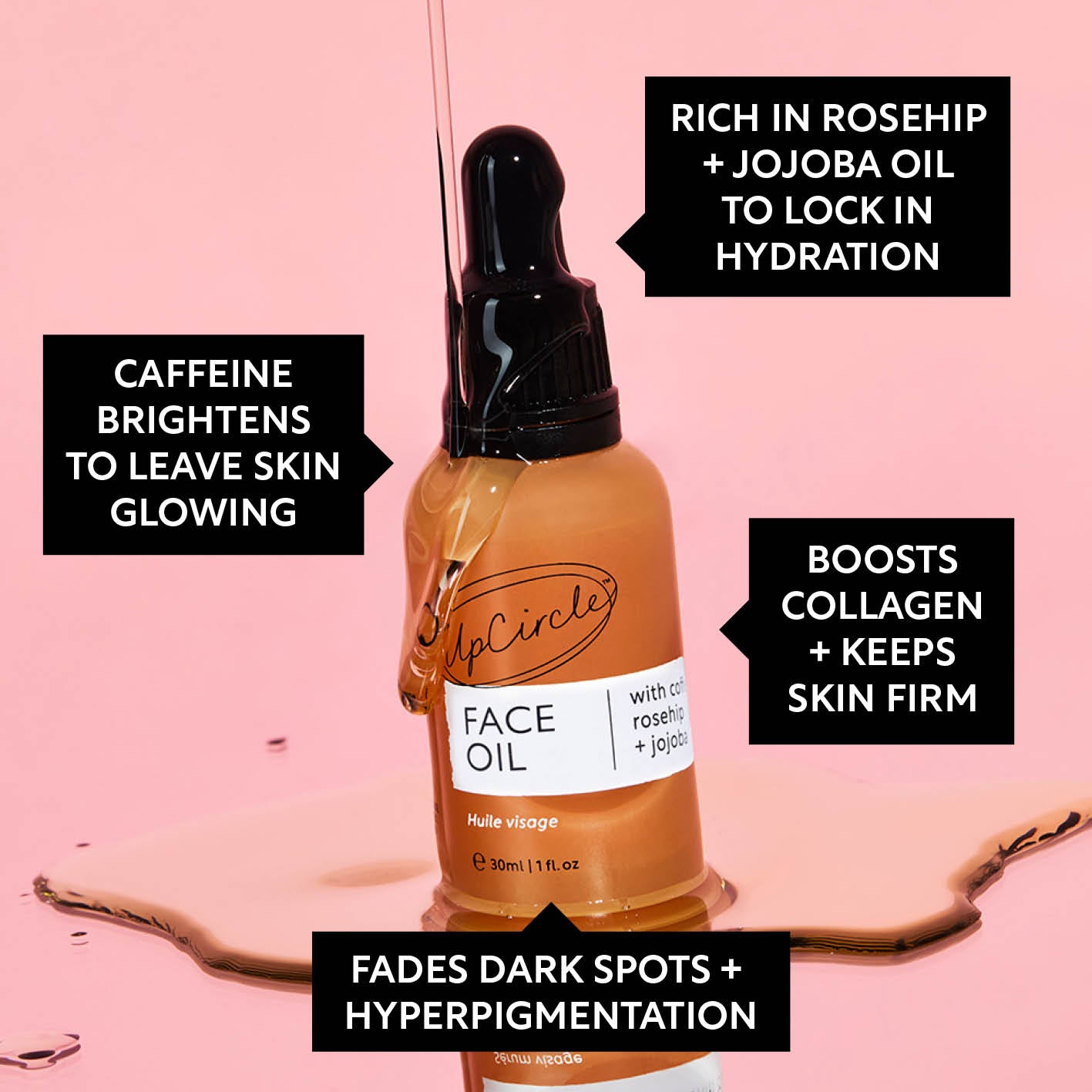 Organic Face Oil with Coffee Extact - Travel Size