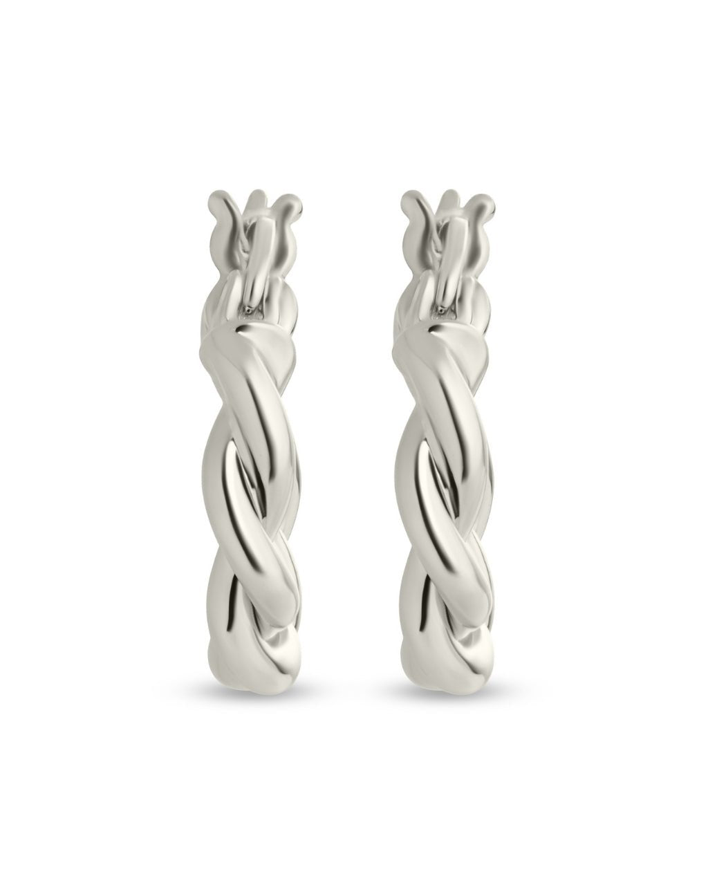 Hazel Textured Twisted Hoop Earrings