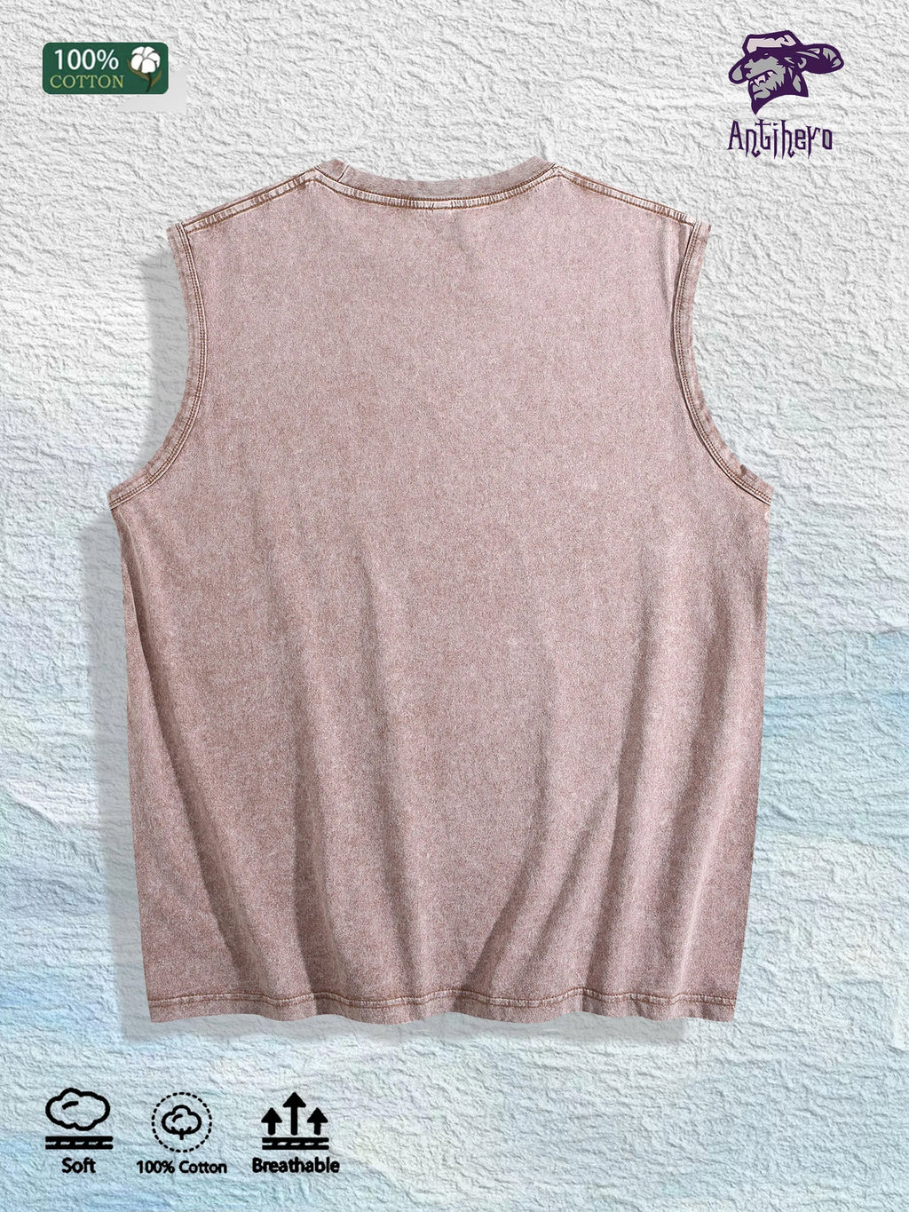 Medusa Graphic Washed Vest US Warehouse 3 Colors Cotton Tank