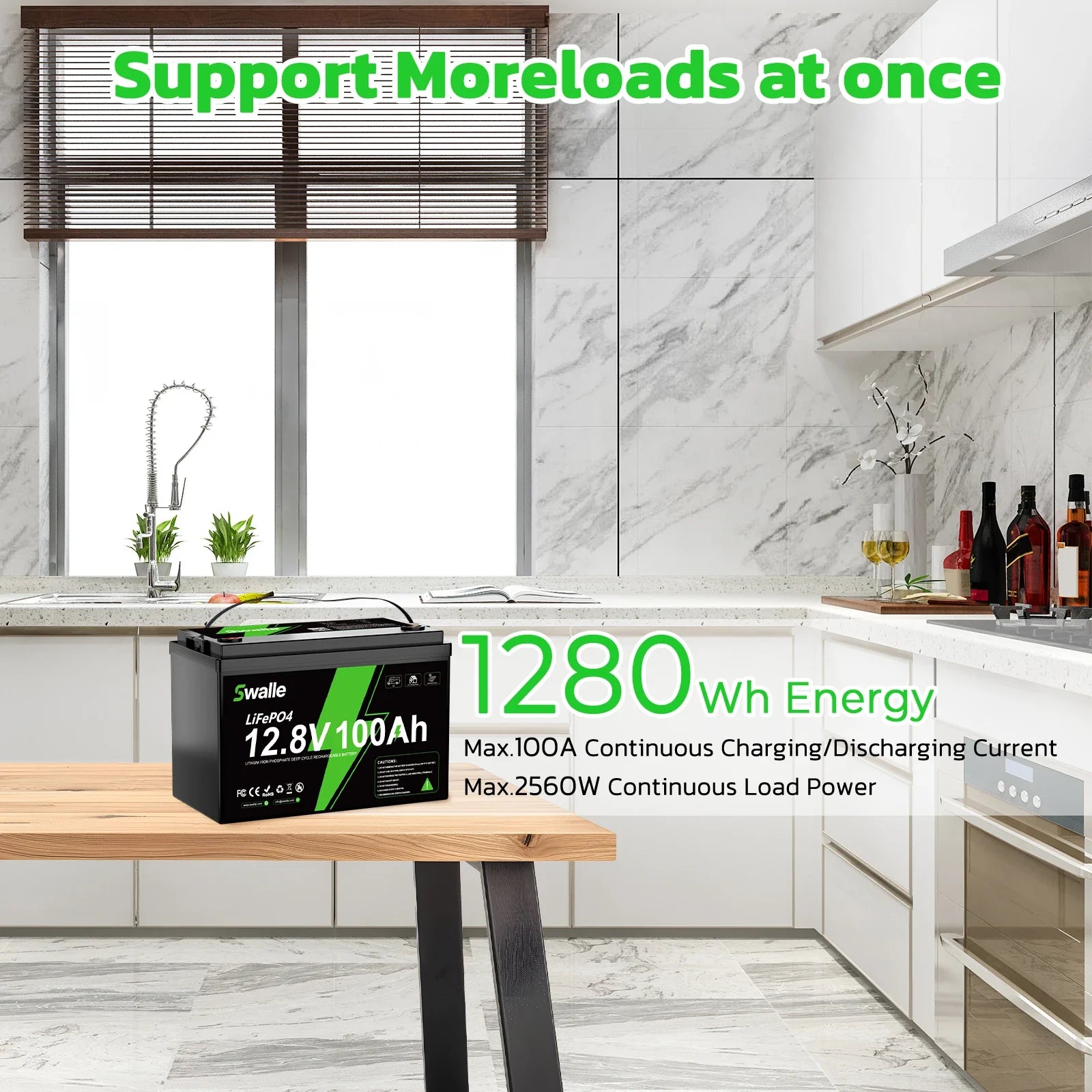 EU Warehouse Wholesale LiFePo4 Battery 12V 50AH 100Ah 200Ah 400Ah Bluetooth IP65 Waterproof Heating Balance Solar Battery