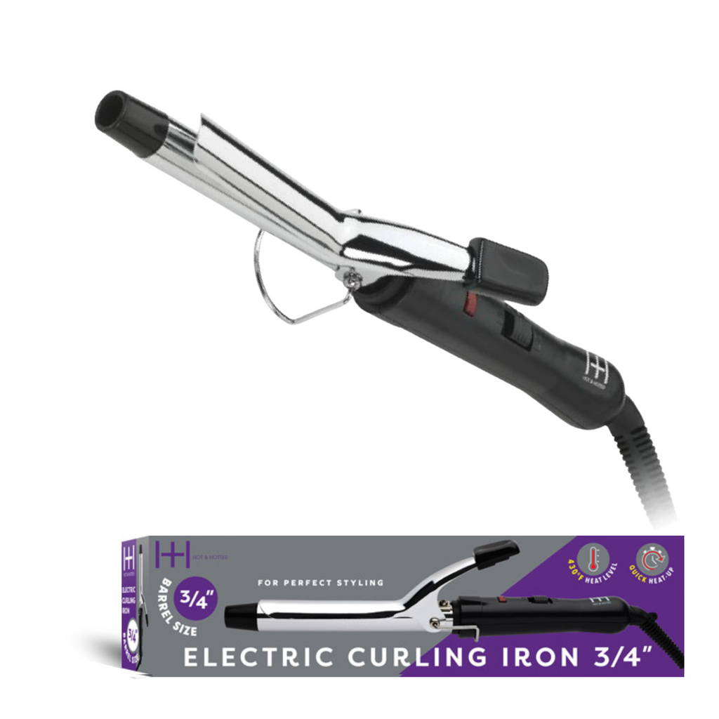 Hot & Hotter Electric Curling Iron 3/4 Inch, 1 Count, Silver