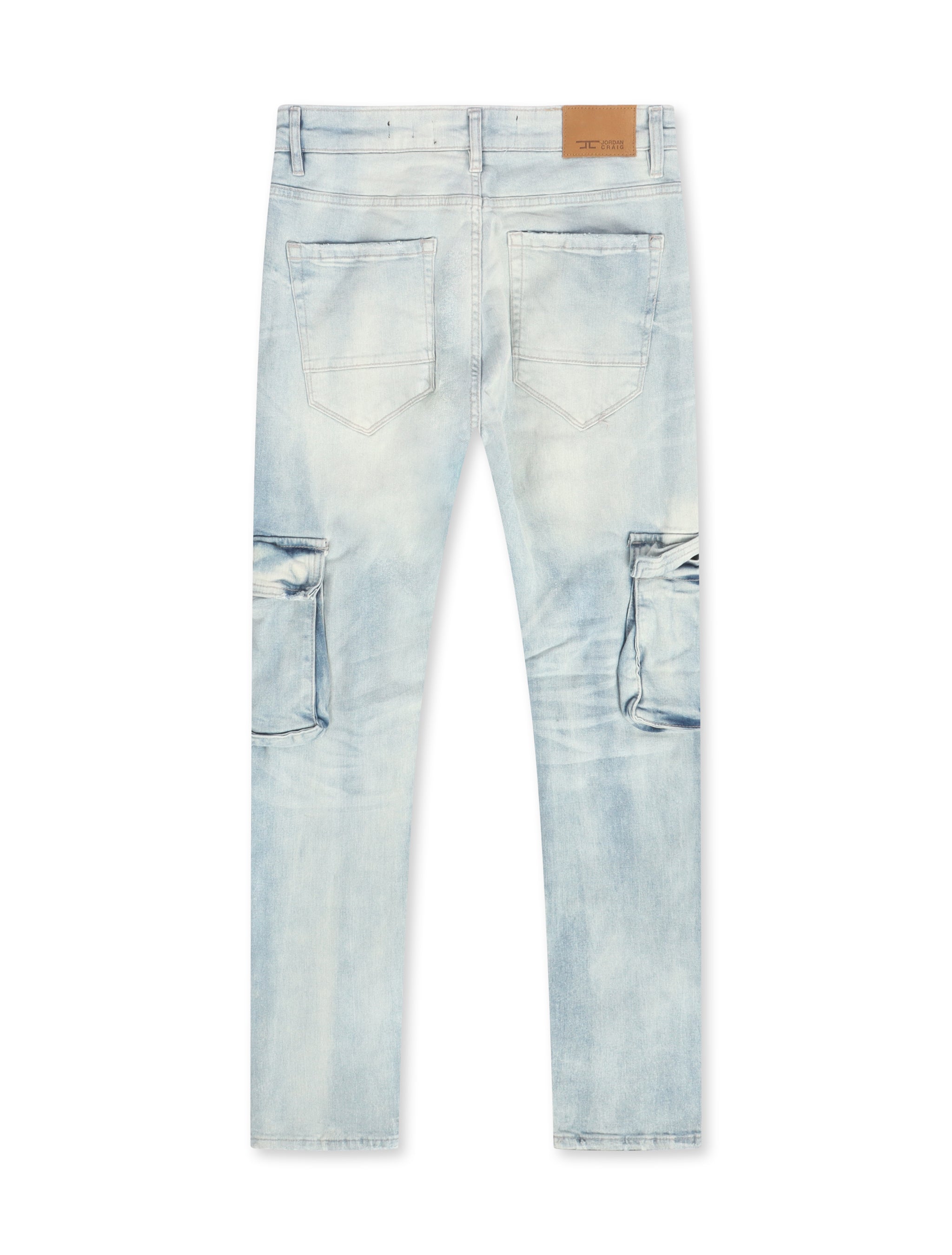 Jordan Craig Slim Cargo Jeans - Iced White