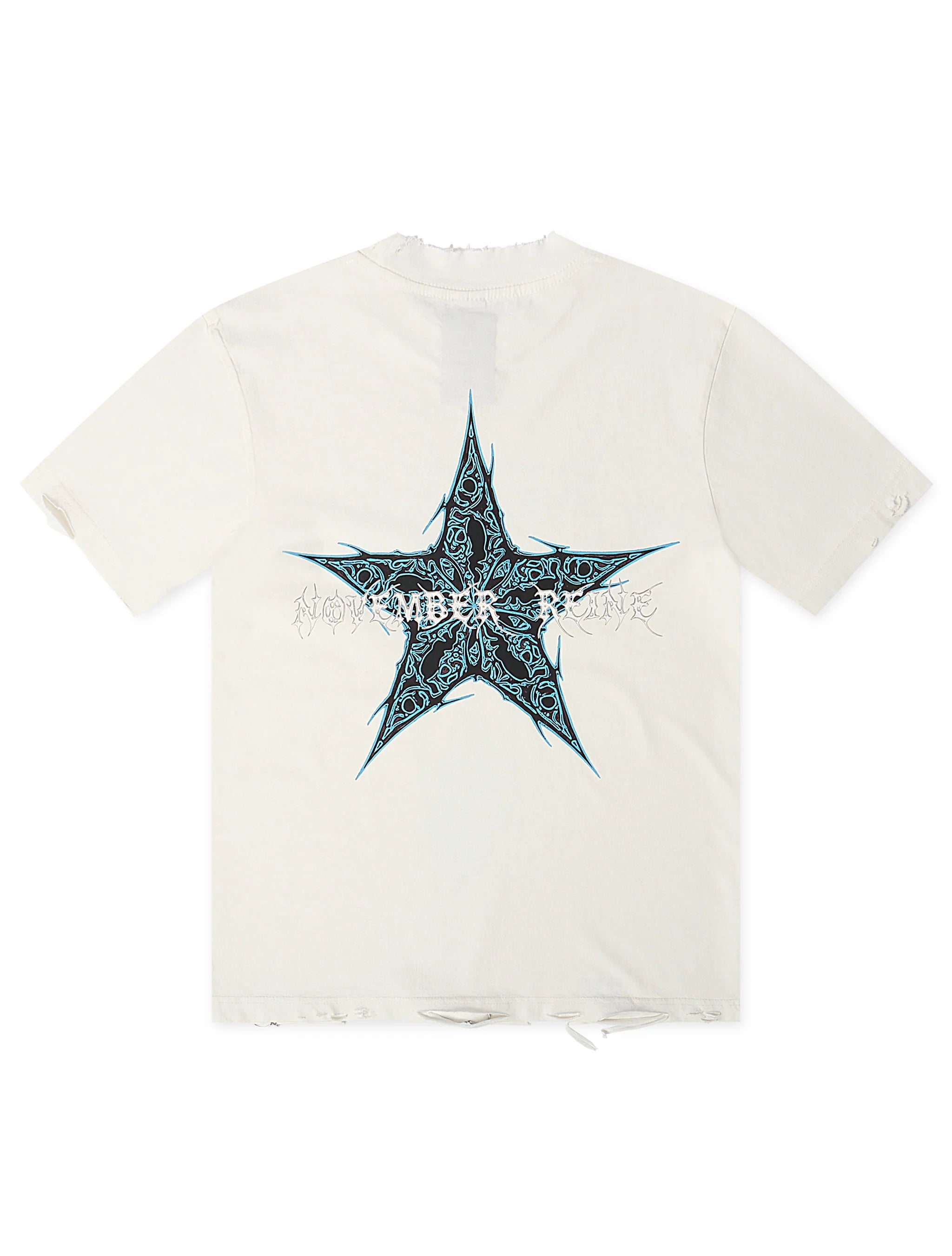 November Reign Storm Hand Shredded Tee - White