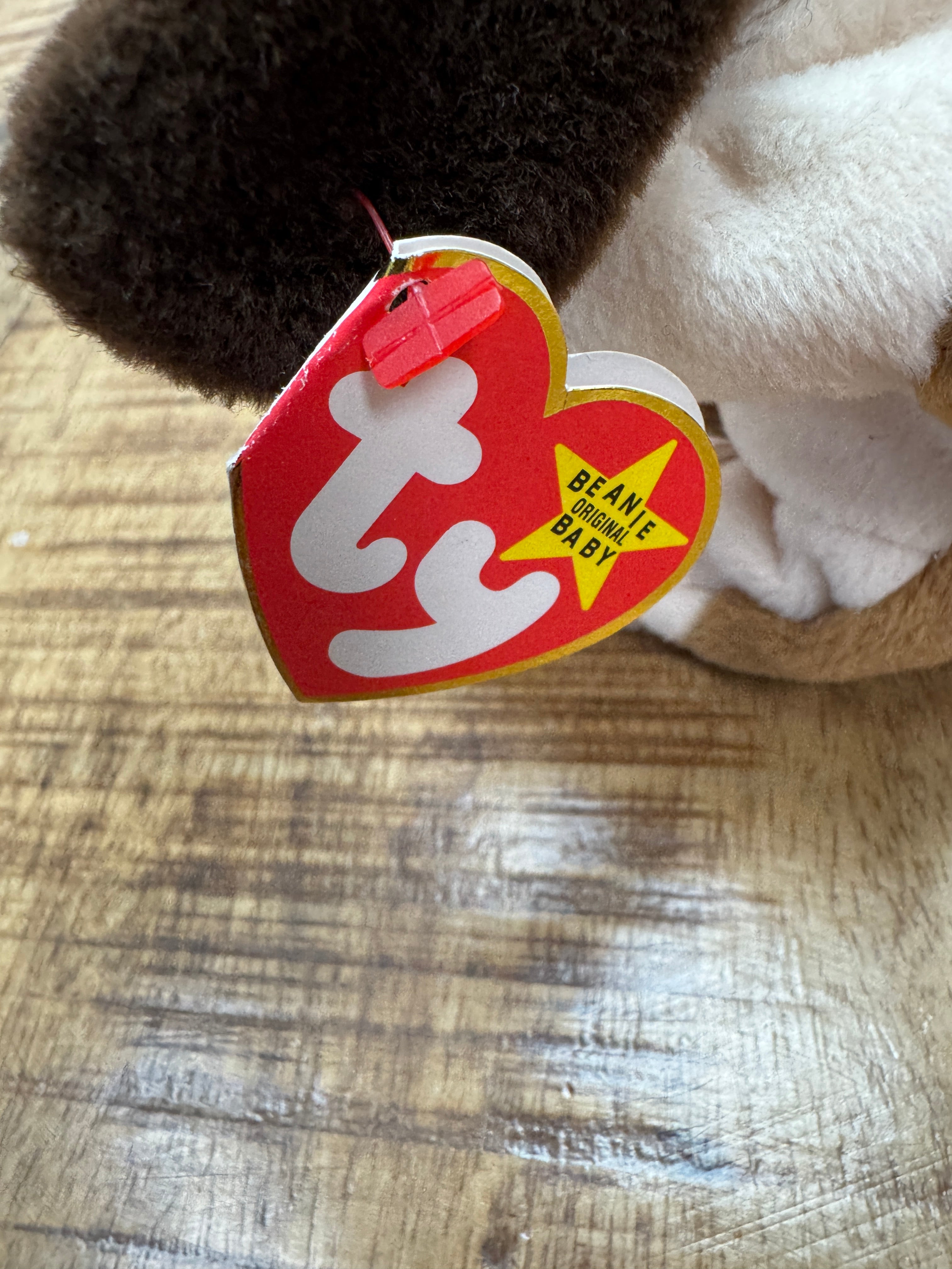Ty Beanie Baby Bernie the St Bernard Dog- PVC Pellets 1996 Mint Tags W/ ERRORS