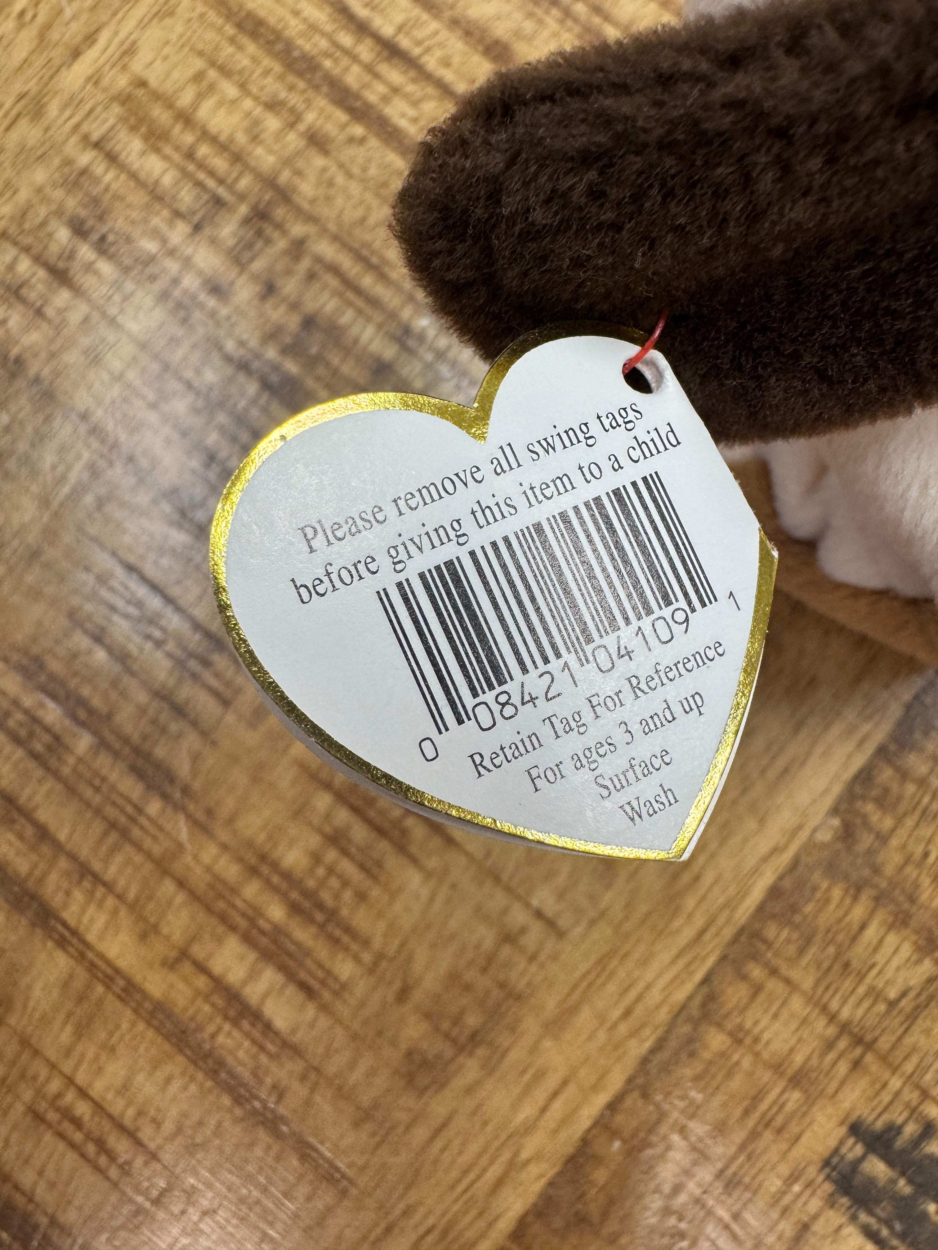 Ty Beanie Baby Bernie the St Bernard Dog- PVC Pellets 1996 Mint Tags W/ ERRORS