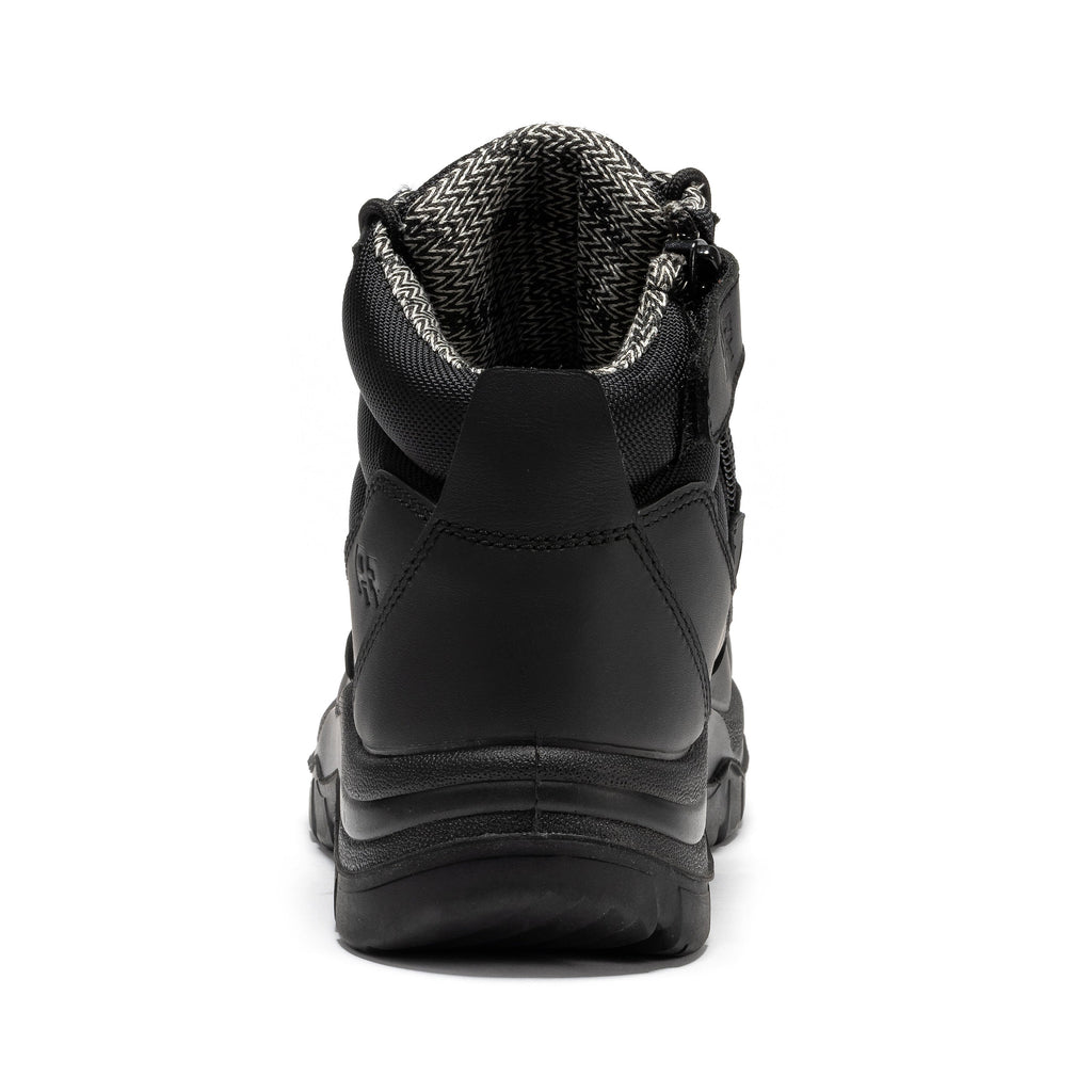 ROCKROOSTER Avalon Black 6 Inch Zip-sided Composite toe Leather Work Boots CP213BK