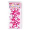 Joy Round Hair Beads Regular Size, 200 Count, Pink & White