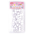 Joy Round Hair Beads Large, 60 Count, White