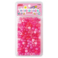 Joy Round Hair Beads Large, 240 Count, Pink Assorted