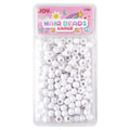 Joy Round Hair Beads Large, 240 Count, White