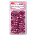 Joy Round Hair Beads Large, 240 Count, Pink Metallic & Glitter