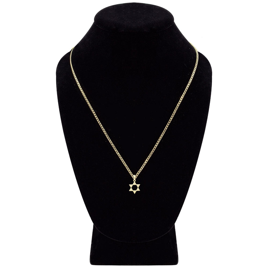 Cubic Zirconia Star Of David Pendant 14K Gold Filled Necklace Set