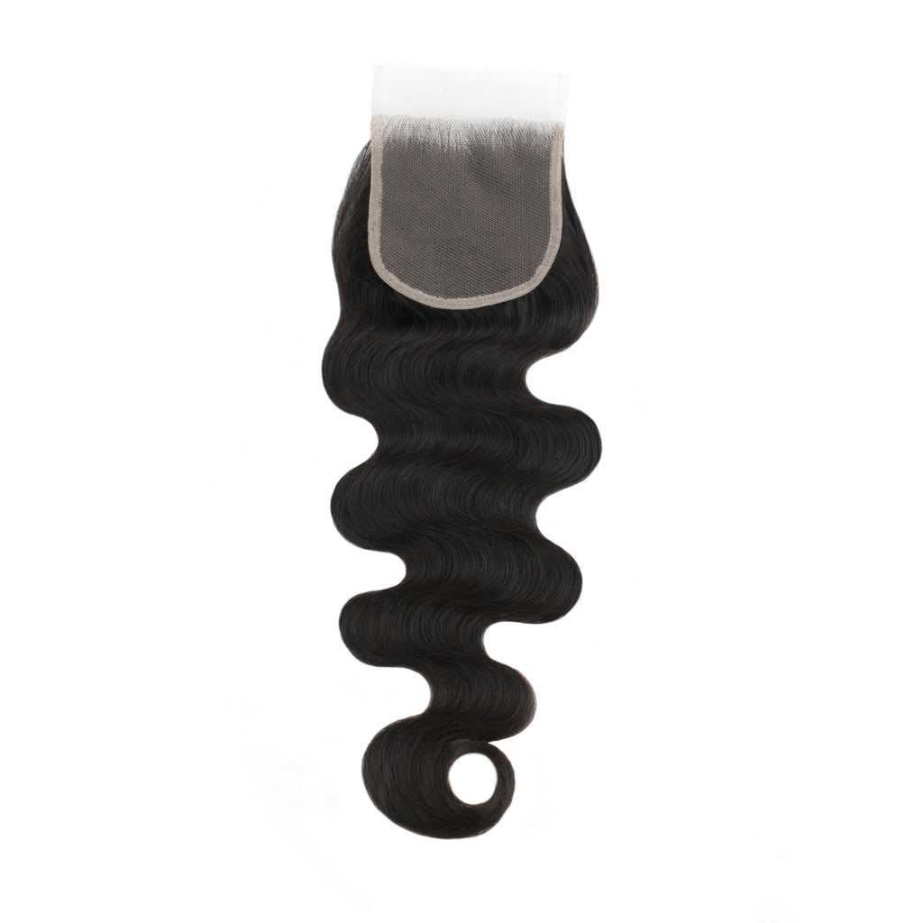 Malaysian Body Wave 4x4 Transparent Lace Human Hair Closure
