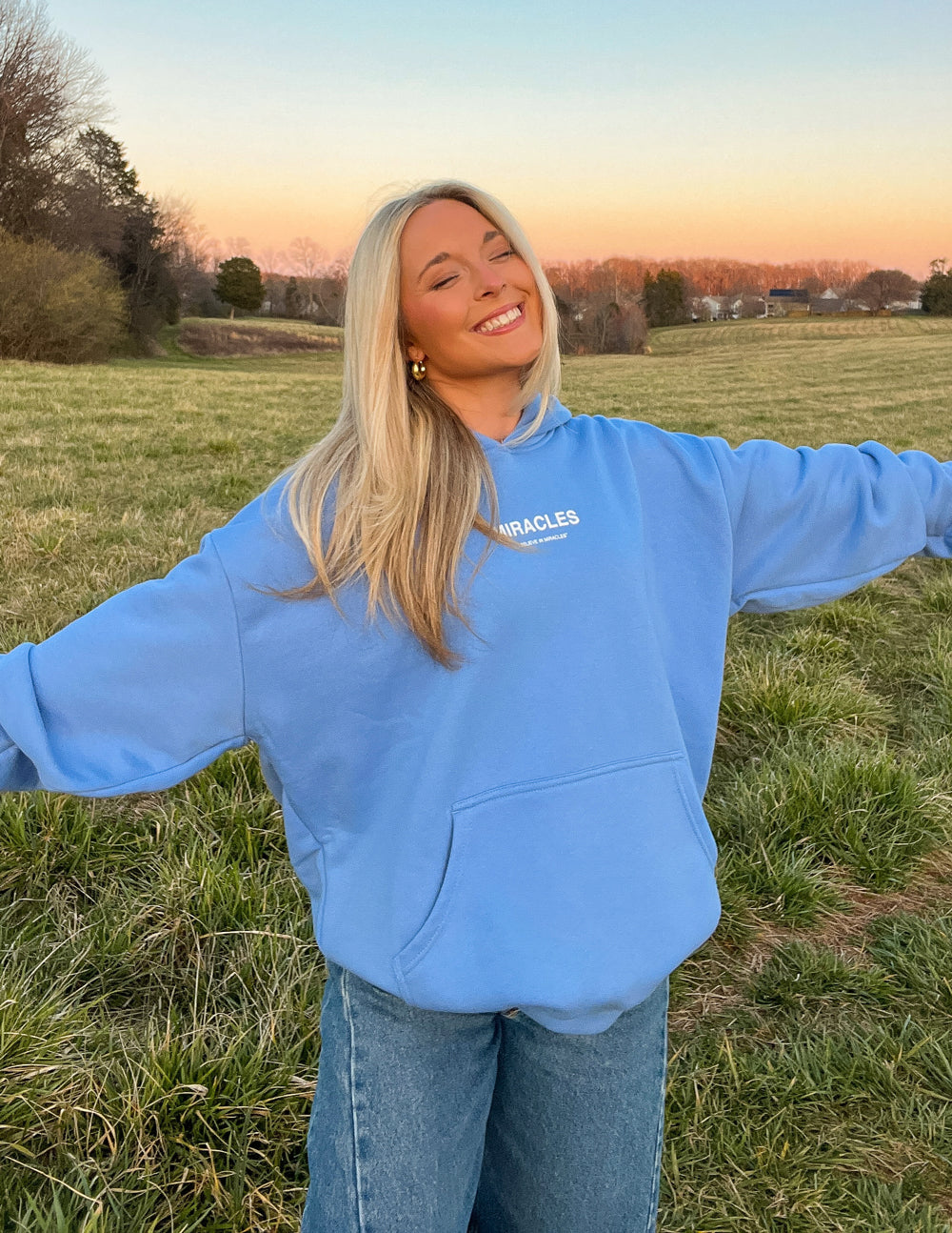 Miracles Blue Unisex Hoodie