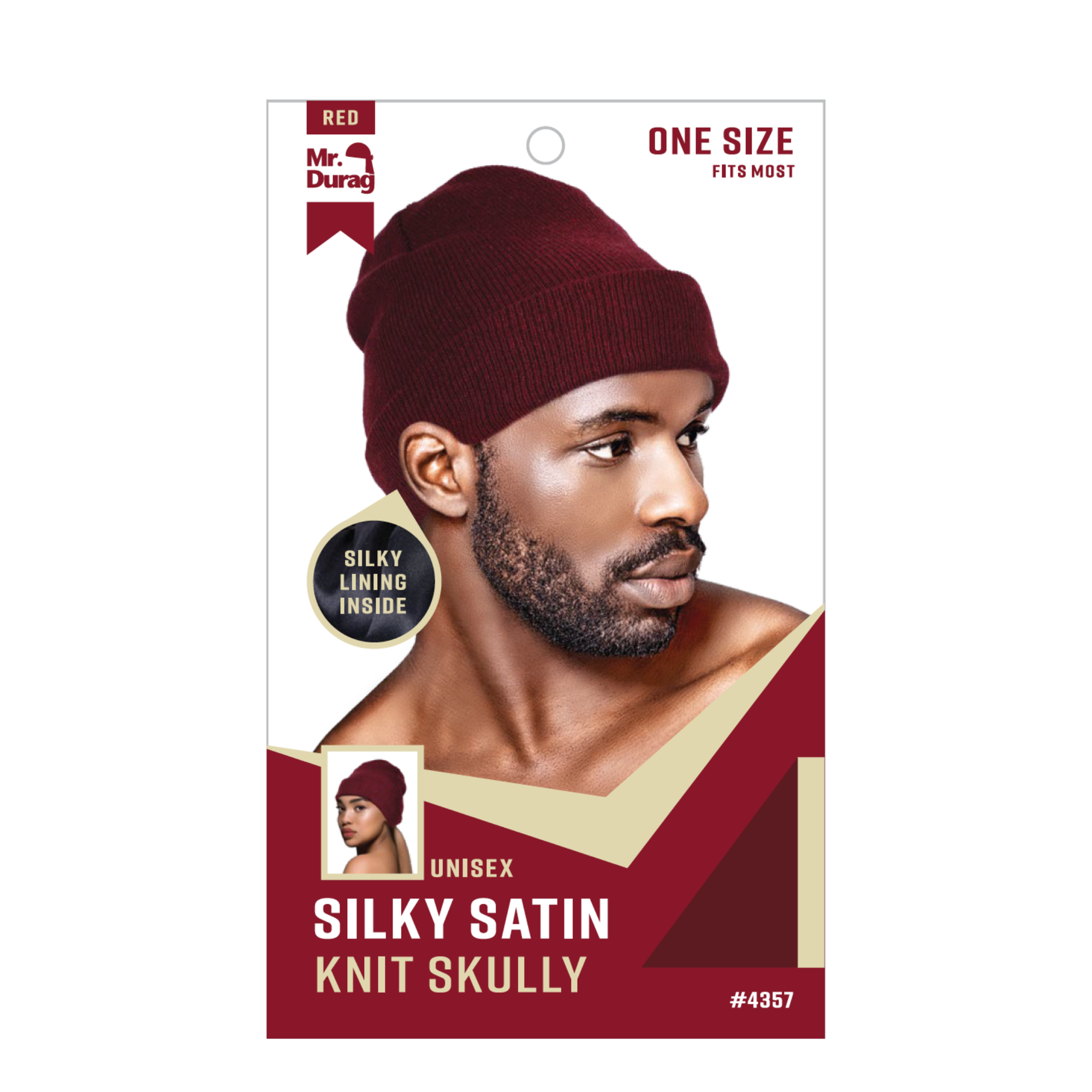 Mr. Durag Silky Satin Knit Skully, 1 Count, Assorted Color