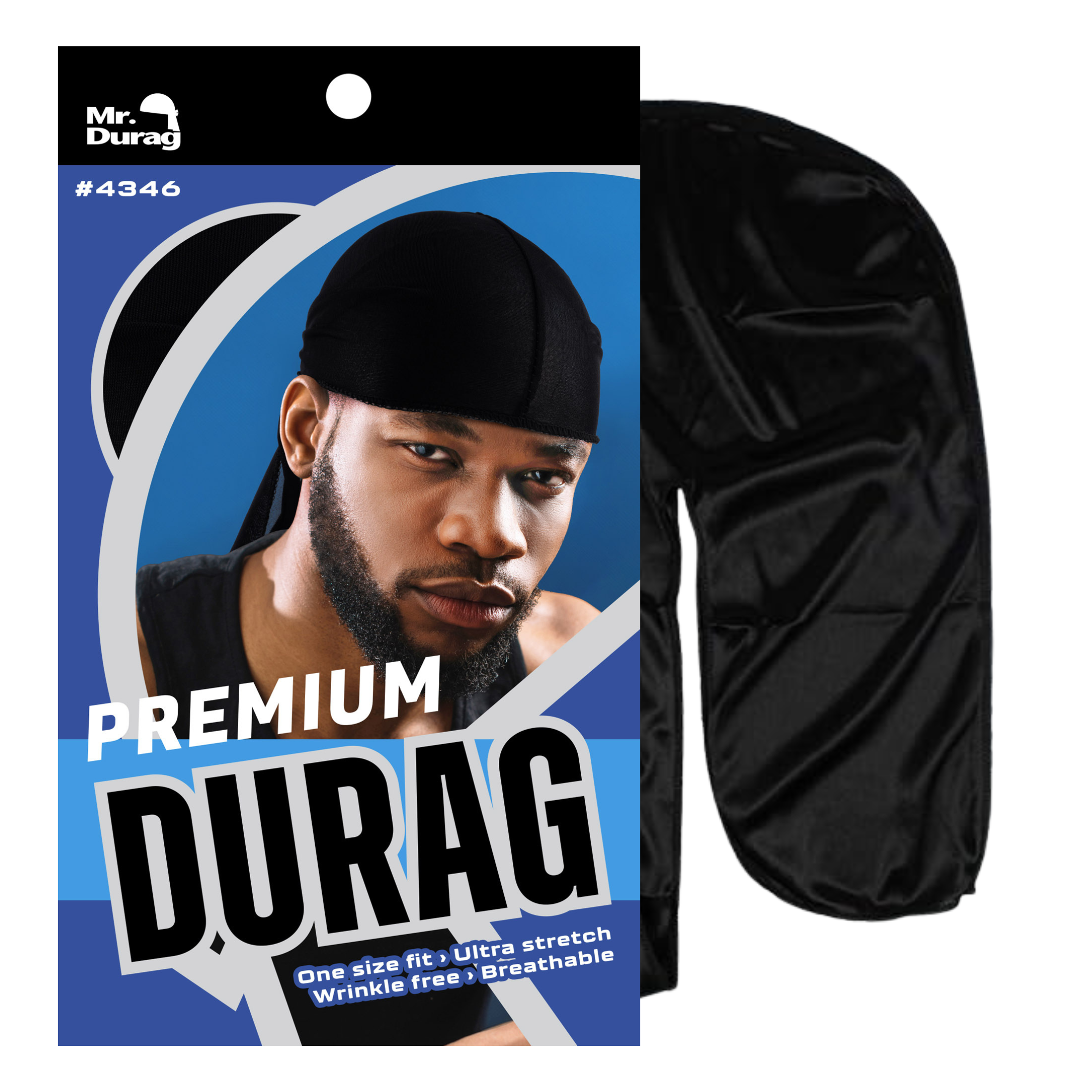 Mr. Durag Premium Durag, 1 Count, Black