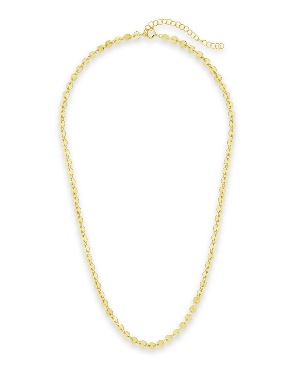 Mini Round Disk Chain Necklace