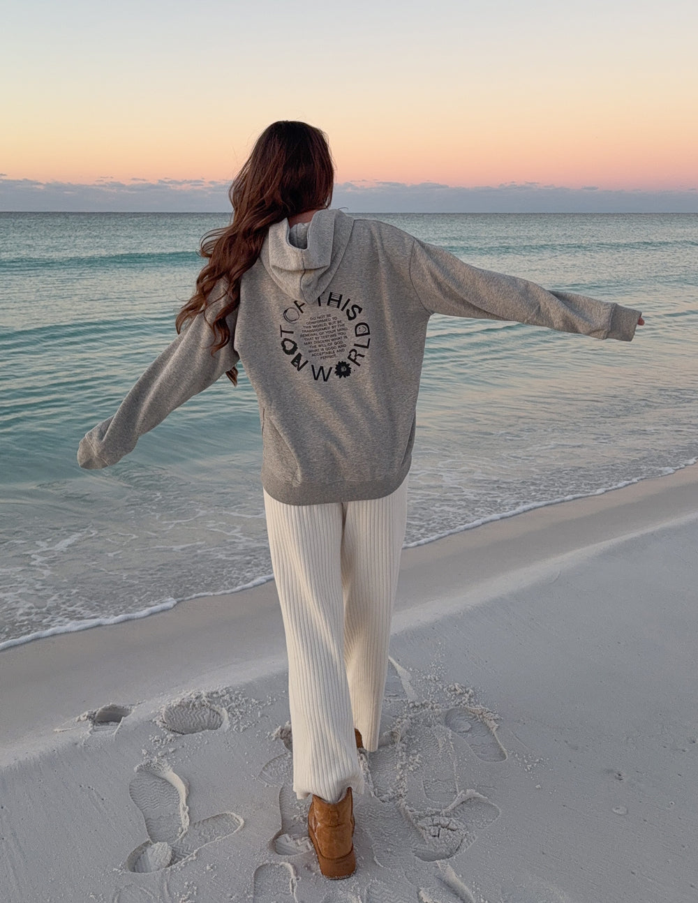 Not of This World Beige Unisex Hoodie