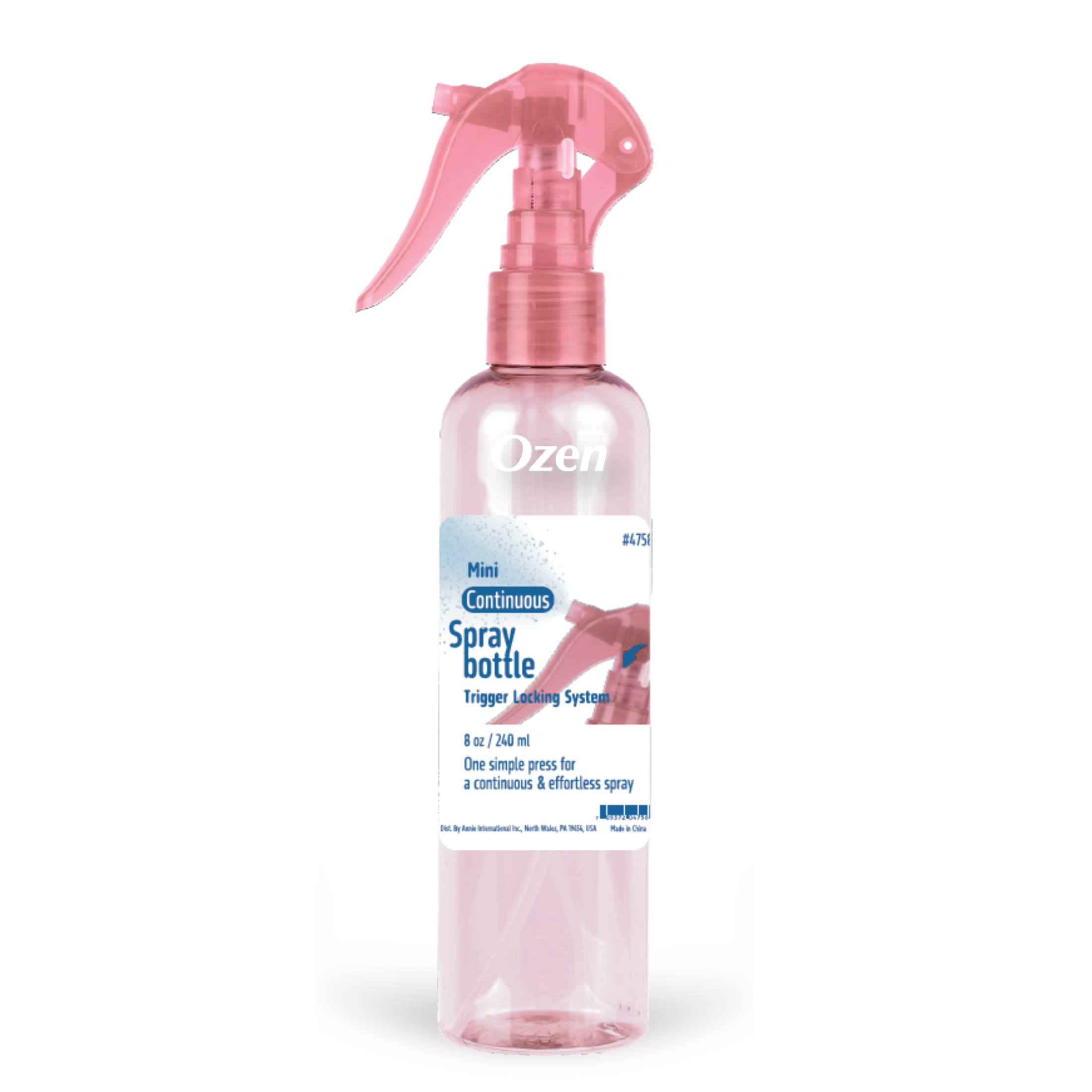 Ozen Mini Continuous Spray Bottle 8oz, 1 Count, Pink Transparent