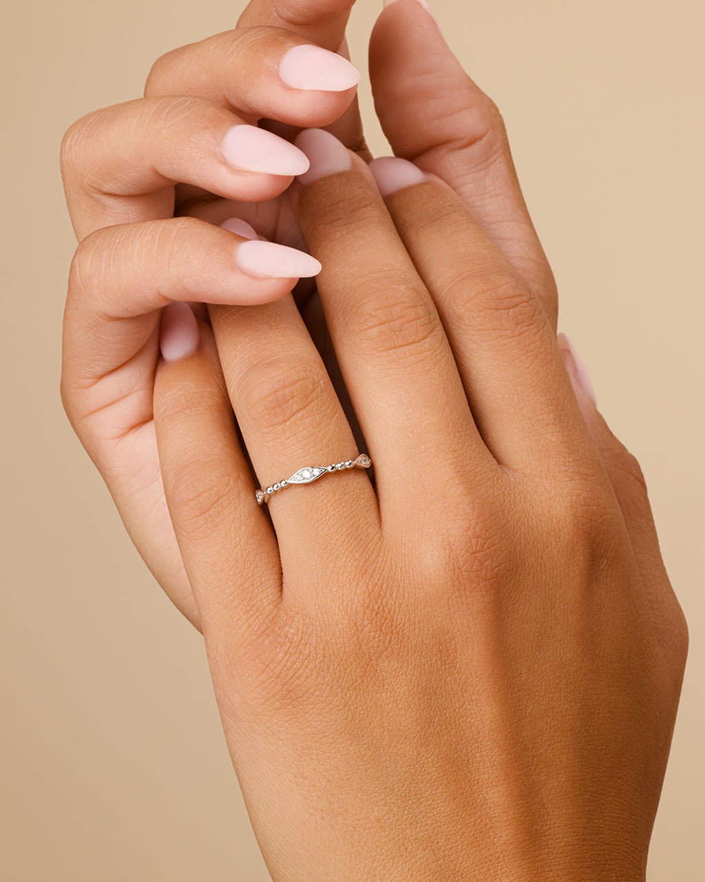 Sterling Silver Lydia CZ Bubble Ring