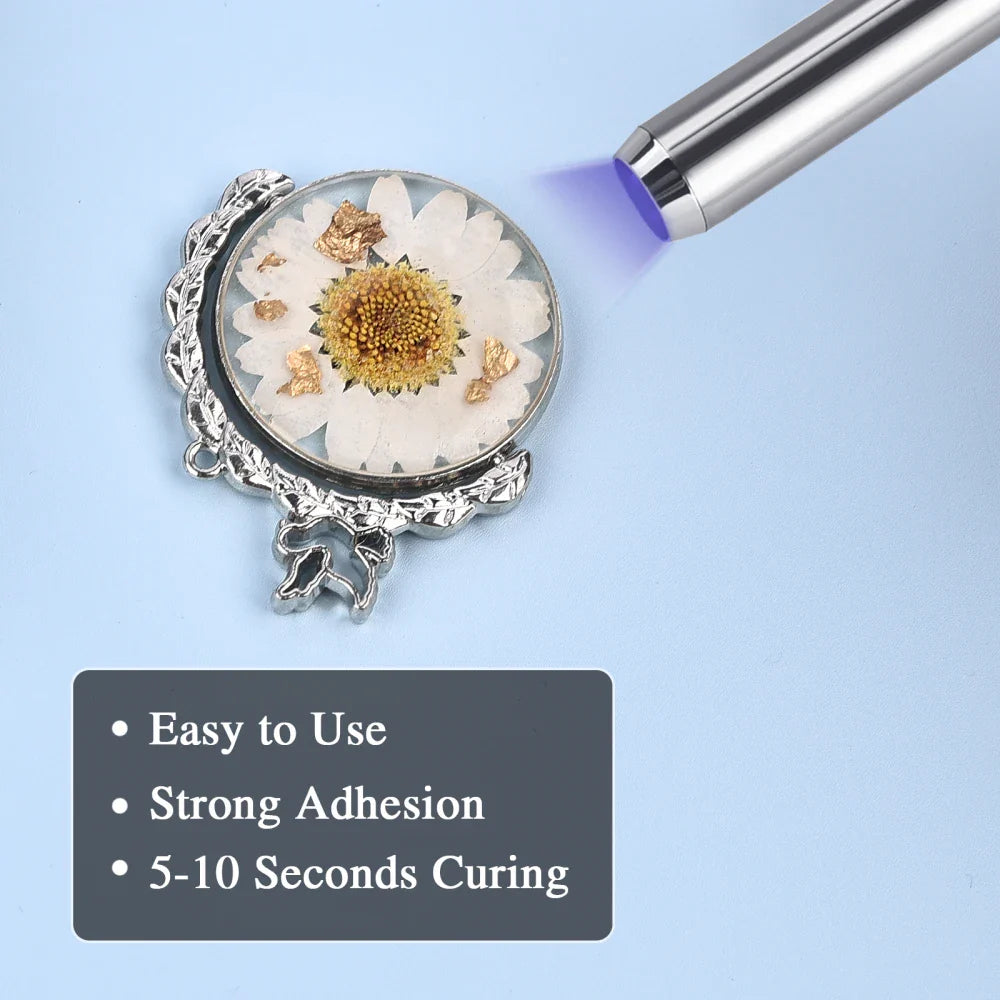 25g UV Resin Glue Bonding & Welding UV Glue Kit With Light Quick-Drying Resin Glue For Bonding Glass Metal Wood DIY Crafts Decor
