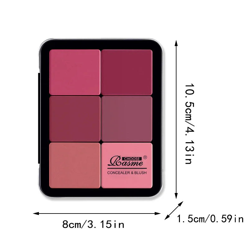 12-color concealer and blush palette Matte and highlight contour makeup rouge palette