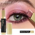 Double Color Eyeshadow Stick Glitter Highlight Shadow Stick Eye Makeup Waterproof Lasting Shimmer Metallic Eyeshadow Makeup