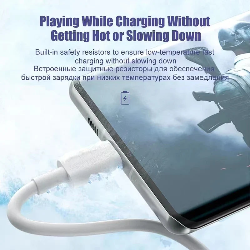 NNBILI 1-3PCS 10A 100W Type C Super Fast Charging Cable Data Cord For  Huawei OPPO vivo iQoo Quick Charing USB C Cables