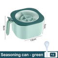 Kitchen accessories, multi-compartment integrated kitchenware, salt shakers, condiment containers and 4 complimentary spoons
