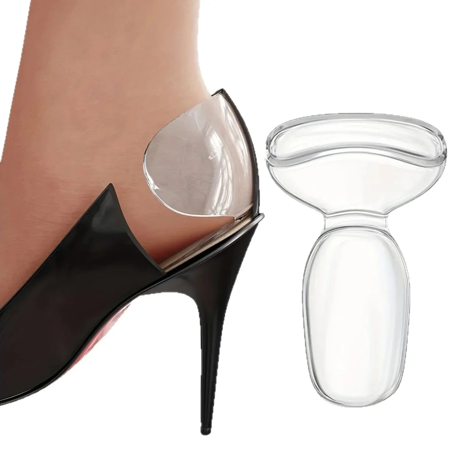 Soft Silicone Heel Grips Anti-Chafing Heel Protectors Cushion Pads for Women High Heels Comfortable Half Size Shoe Inserts