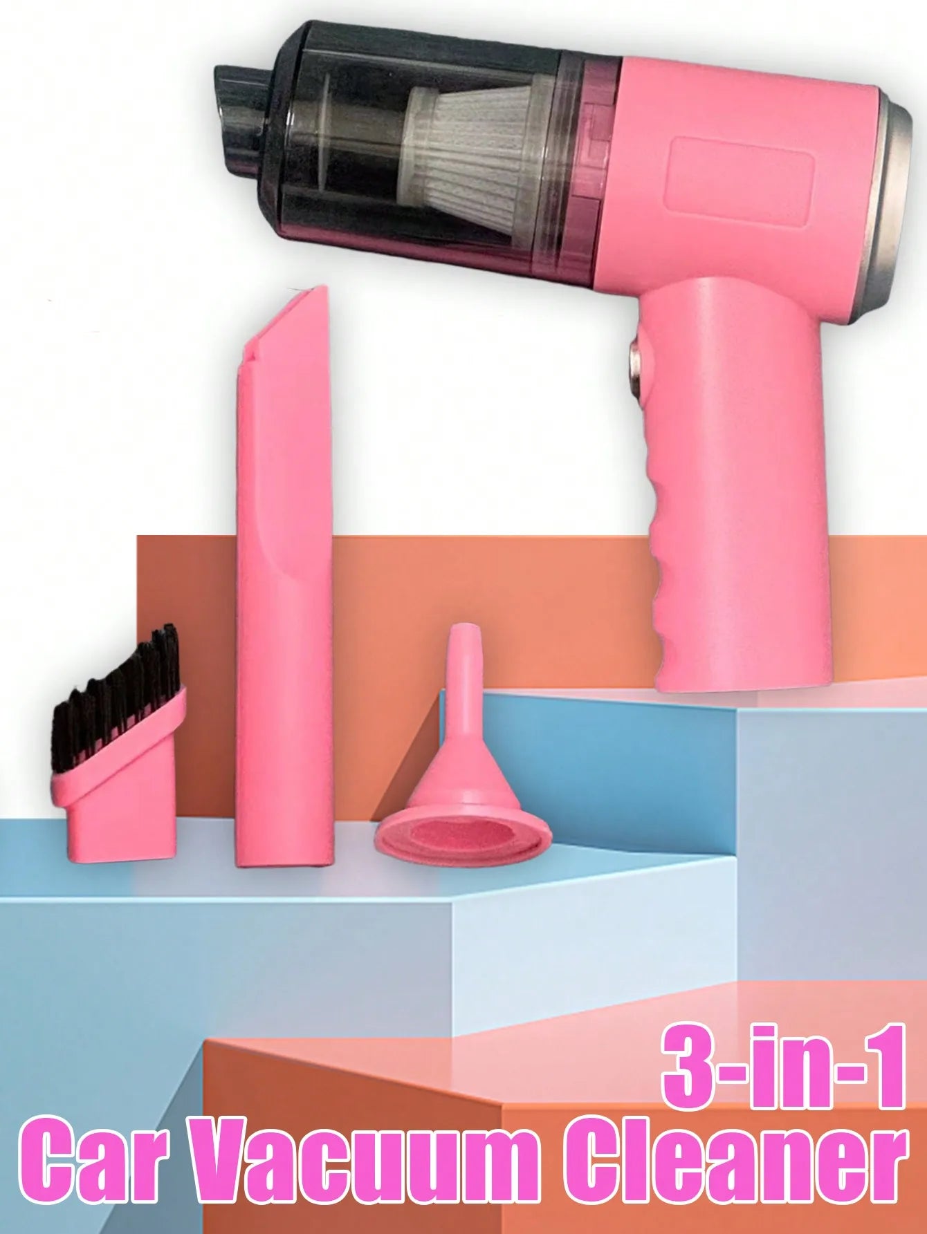 3 In 1 Integrated Suction And Blowing Vacuum Combination Vacuum Cleaner USB Charging Small Car Household Vacuum Cleaner