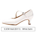 BD Dance Women Standard Shoes 138 ClASSIC Fresh Tan Satin High Heel Ladies Ballroom Dance Shoes Soft Outsole Modern Dance