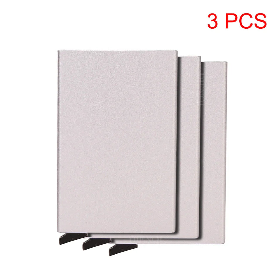 Rfid Smart Wallet Card Holder Metal Thin Slim Men Women Wallets Pop Up Minimalist Wallet Small Black Purse Vallet Walets for Men